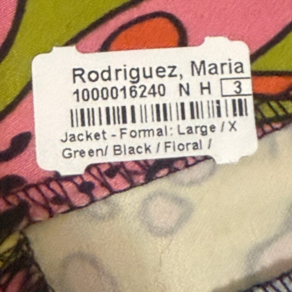 RARE Russell Kemp New York Womens Blazer Jacket Size 8 Floral Print Button Front - Picture 11 of 14